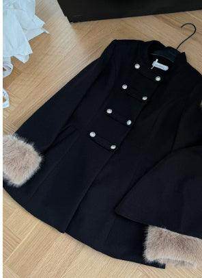 Women's Ring Fashionable Cape Cloak Wool Coat - Magellan Fashion Shop