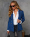 Casual Blue Denim Female Suit Coat - Magellan Fashion Shop