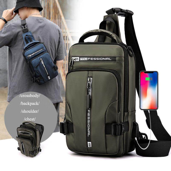 Crossbody Bags Men Multifunctional Backpack Shoulder Chest Bags - Magellan Fashion Shop
