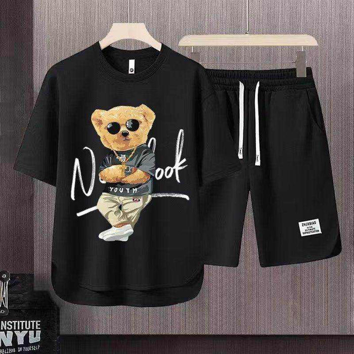 Short-sleeved T-shirt Summer Men Leisure Set Teenagers - Magellan Fashion Shop