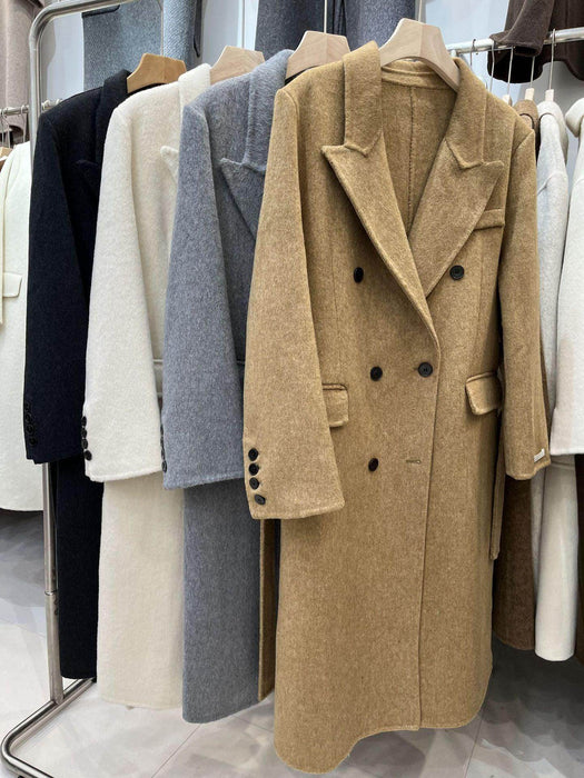 Double-breasted Shoulder Double-sided Wool Overcoat - Magellan Fashion Shop
