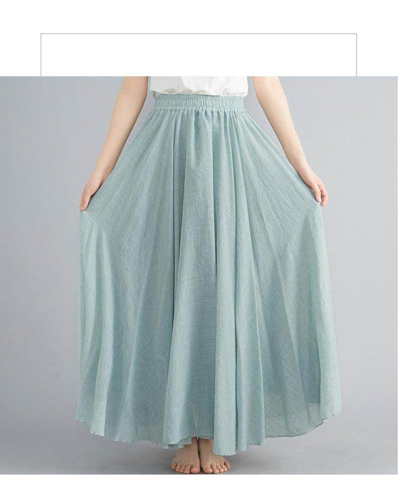 Lady Literature Plus Size Cotton And Linen Skirt - Magellan Fashion Shop
