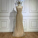 Nude Elegant Sling Light Luxury High-end Pearl Beaded Dress - Magellan Fashion Shop