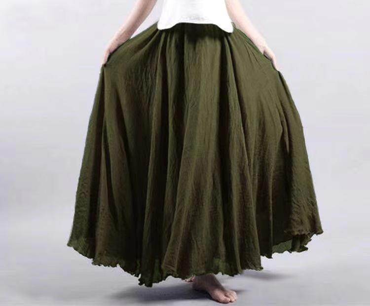 Lady Literature Plus Size Cotton And Linen Skirt - Magellan Fashion Shop