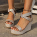 Fish Mouth High Wedges Sandals With Rhinestone Design Fashion Summer Platform Shoes - Magellan Fashion Shop