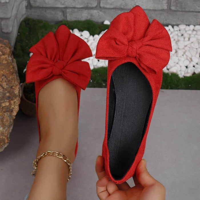 Big Bow Flat Shoes - Magellan Fashion Shop