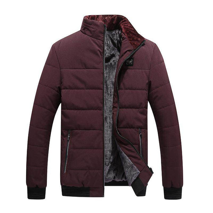 Men's Cotton Clothing Fleece-lined Cotton-padded Jacket - Magellan Fashion Shop