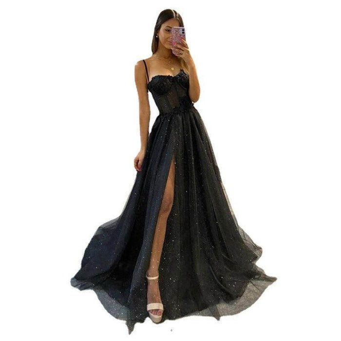 Show Elegant Black Slimming Evening Party Dress - Magellan Fashion Shop