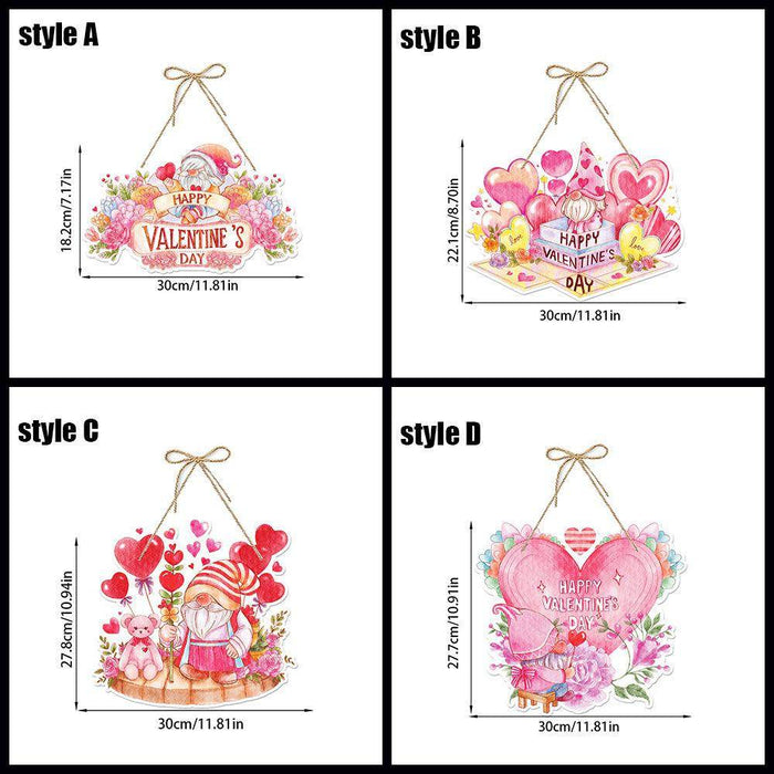 Valentine's Day Decorative Gift Garland Paper Door Hangers - Magellan Fashion Shop