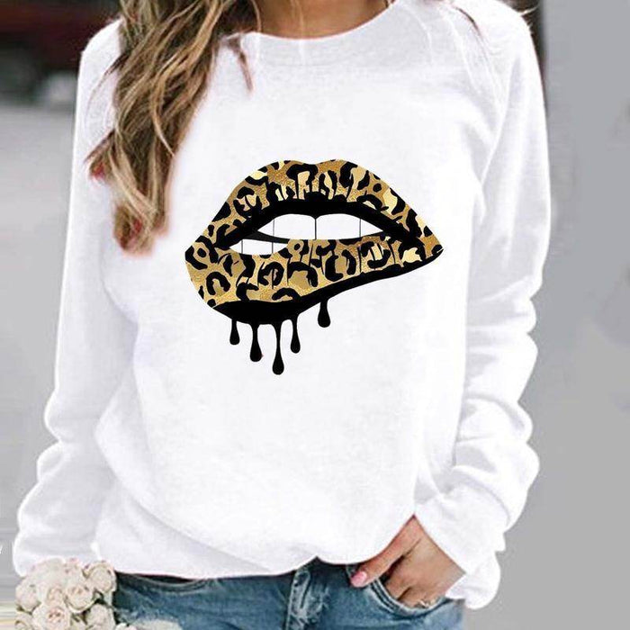 Women's Minimalist Round Neck Casual Printed Sweatshirt - Magellan Fashion Shop