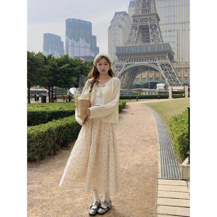 Sweet Lace Edge A- Line Skirt Temperament Slimming - Magellan Fashion Shop