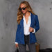 Casual Blue Denim Female Suit Coat - Magellan Fashion Shop