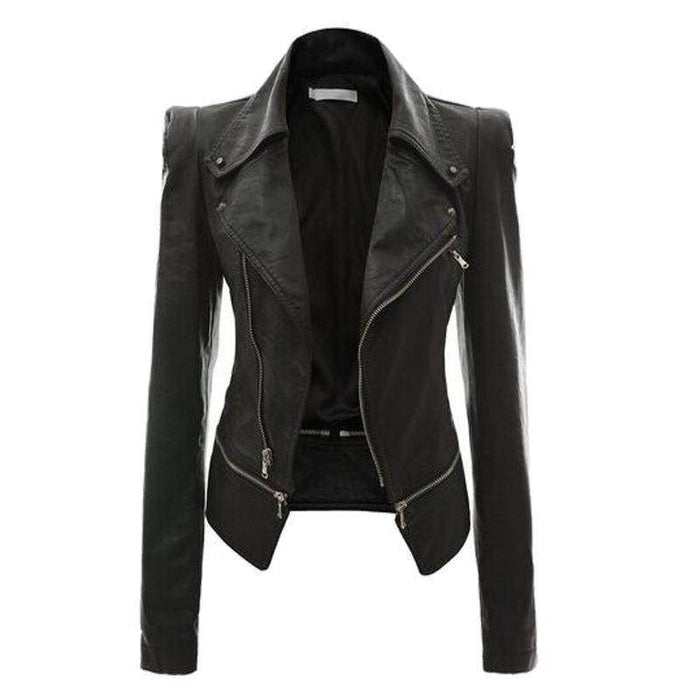 Motorcycle Leather Jacket - Magellan Fashion Shop