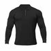 Men's fitness sports long-sleeved polo shirt in plain design for casual wear