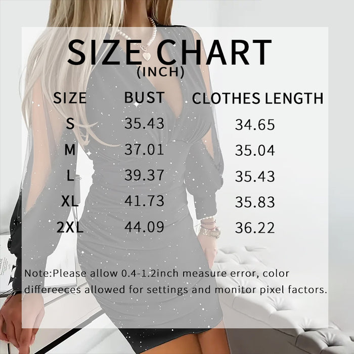 Deep V-Neck Ruched Sparkling Party Cocktail Dresses