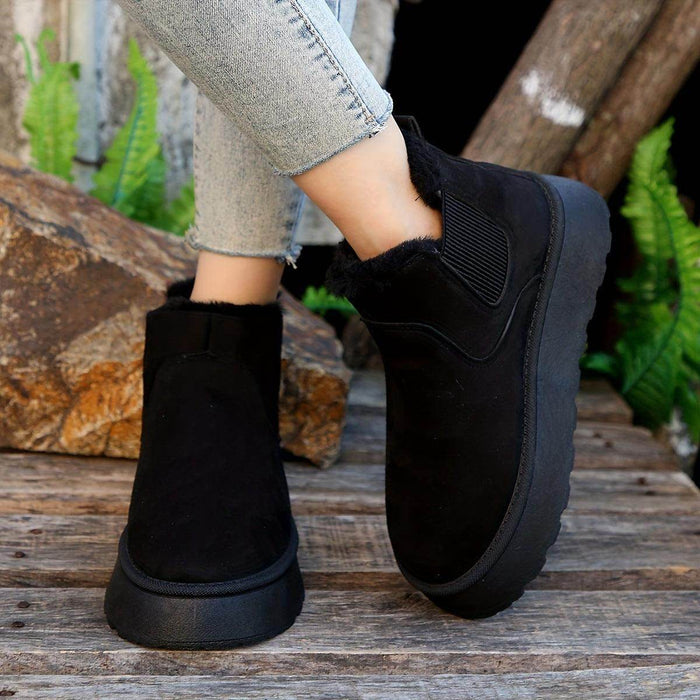 Winter Snow Boots Fashion Flat Thick-soled Cotton Shoes - Magellan Fashion Shop