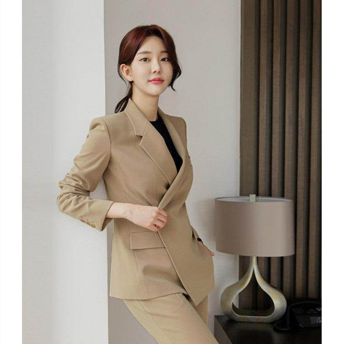 Lace-up Waist Suit Jacket Trouser Suit Women - Magellan Fashion Shop