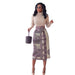 Women's Printed High Waist Hip Skirt Elastic Slim Fit - Magellan Fashion Shop