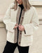 Women's Warm Winter Collarless Jacket - Magellan Fashion Shop
