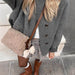 Woolen Short Jacket Fashionable All-match Outside Seam Pocket - Magellan Fashion Shop