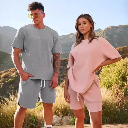 Sports Loose Cotton Fitness Short-sleeved Plaid Sports T-shirt - Magellan Fashion Shop