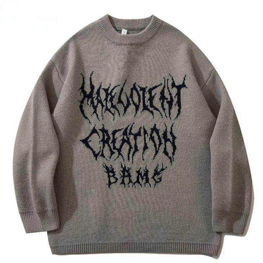 Graffiti Knitted Sweaters Men Hip Hop Print Setwear Jumper - Magellan Fashion Shop