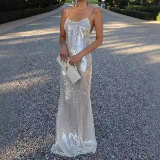 Banquet Light Dress Light Luxury Minority Sling Dress Female Temperament Elegant - Magellan Fashion Shop