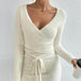 Women's Knitted Solid Color Top Sweater Dress Two-piece Set - Magellan Fashion Shop
