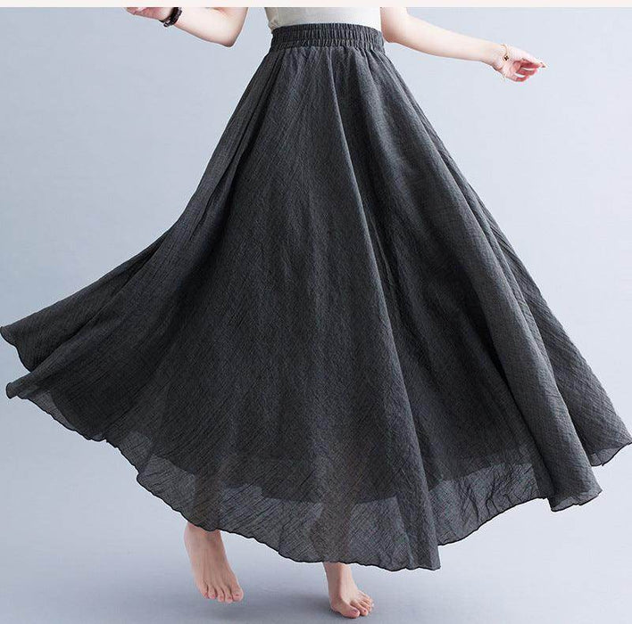 Lady Literature Plus Size Cotton And Linen Skirt - Magellan Fashion Shop
