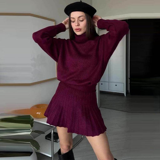 Women's All-matching Sweater Short Skirt Two-piece Suit - Magellan Fashion Shop