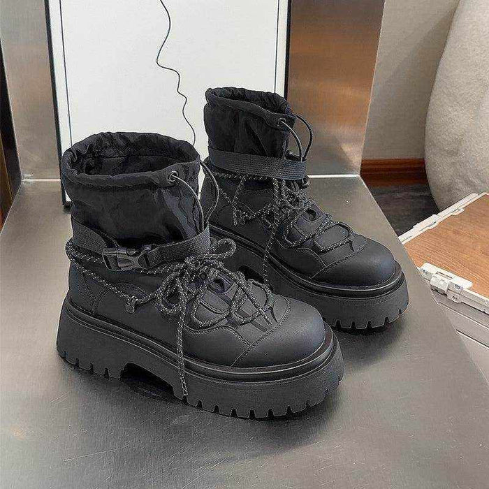 Retro Hiking Handsome Platform Worker Boot Women - Magellan Fashion Shop