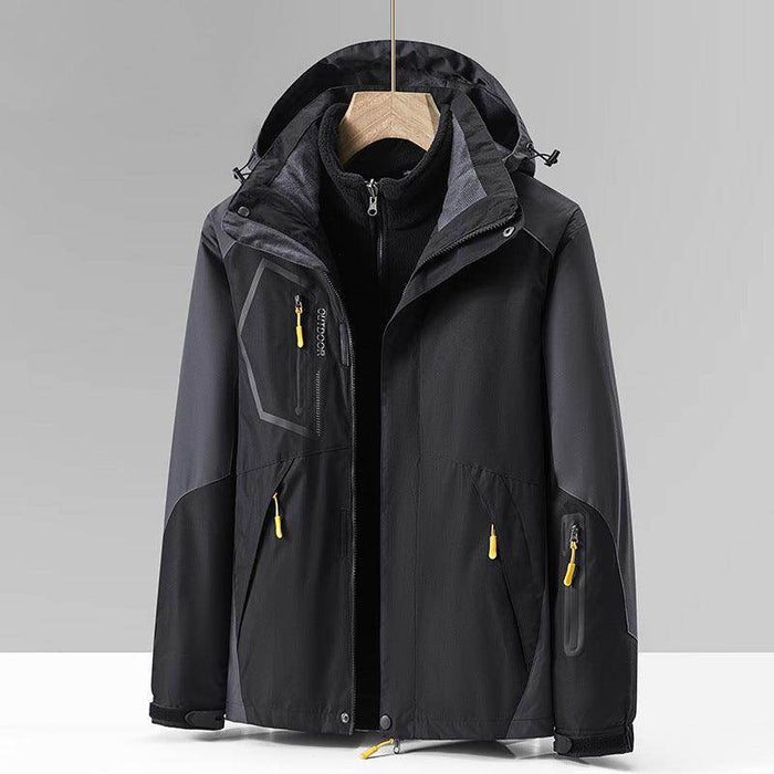 Three-in-one Outdoor Fleece Coat Thickened Mountaineering Clothing - Magellan Fashion Shop