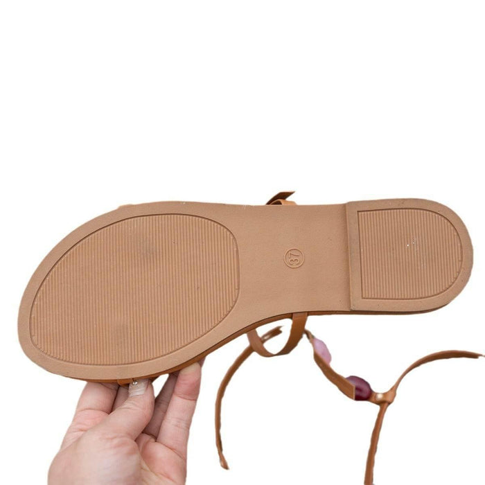 Flat Round Head Beach Holiday Sandals - Magellan Fashion Shop