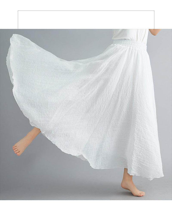 Lady Literature Plus Size Cotton And Linen Skirt - Magellan Fashion Shop