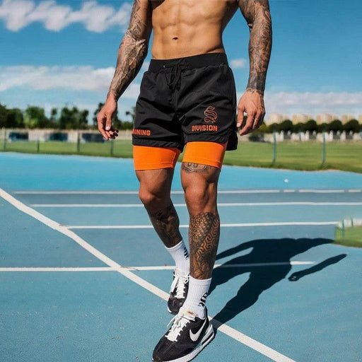 Men's Simple American Quick-drying Running Double-layer Sports Shorts - Magellan Fashion Shop