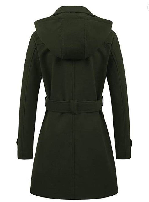 Women's Woolen Hooded Plus Size Coat - Magellan Fashion Shop