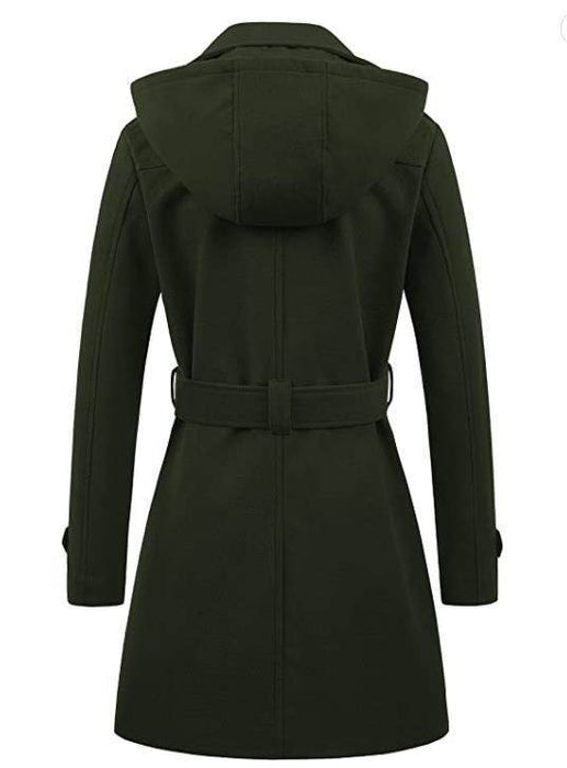 Women's Woolen Hooded Plus Size Coat - Magellan Fashion Shop