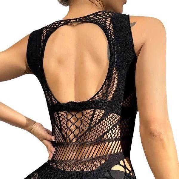 Solid Color Round Neck Sleeveless Sexy Slim Jumpsuit - Magellan Fashion Shop