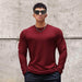 Fashion Men's Round Neck Pullover Long Sleeve Bottoming Shirt - Magellan Fashion Shop