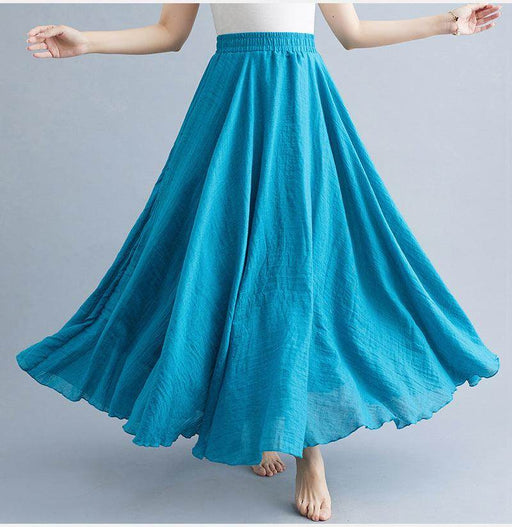 Lady Literature Plus Size Cotton And Linen Skirt - Magellan Fashion Shop