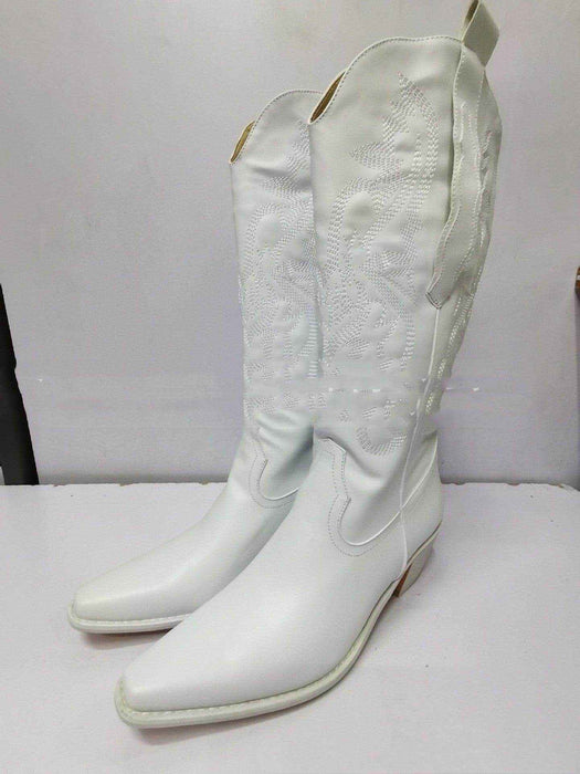 Embroidered Sleeve High Cowboy Boot For Women - Magellan Fashion Shop