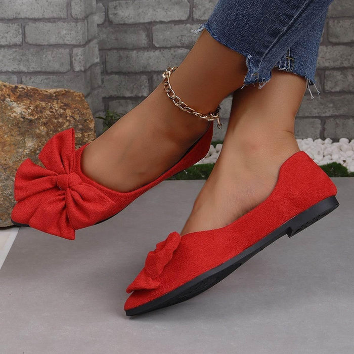 Big Bow Flat Shoes - Magellan Fashion Shop