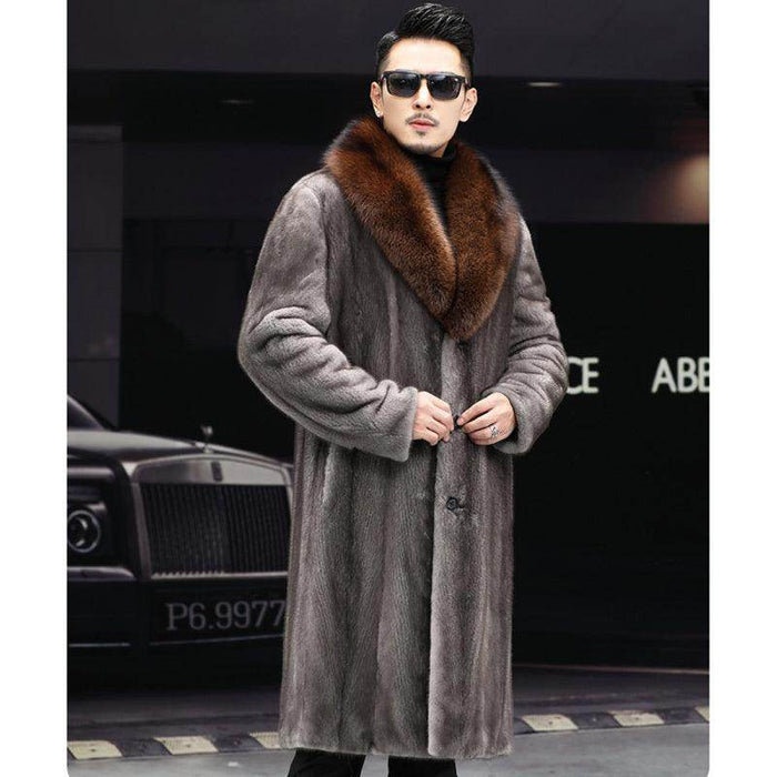 Thick Fur Long Coat Men Autumn Winter New Casual Warm - Magellan Fashion Shop
