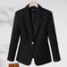 Women's Casual Solid Color Suit Collar Jacket - Magellan Fashion Shop