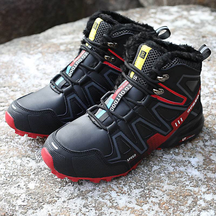 Winter Outdoors Snow Boots High-top Velvet Thermal Off-road Thickened Lightweight Mountaineering Men's Cotton Shoes - Magellan Fashion Shop