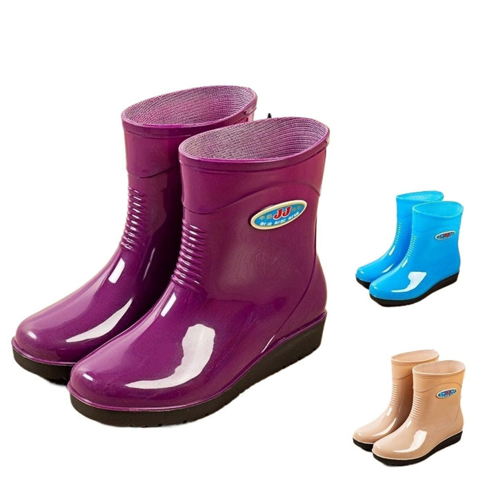 Women's Casual Rain Boots Middle Tube Non-slip