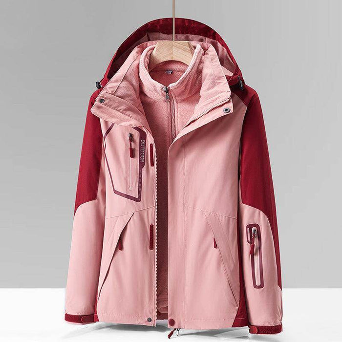 Three-in-one Outdoor Fleece Coat Thickened Mountaineering Clothing - Magellan Fashion Shop