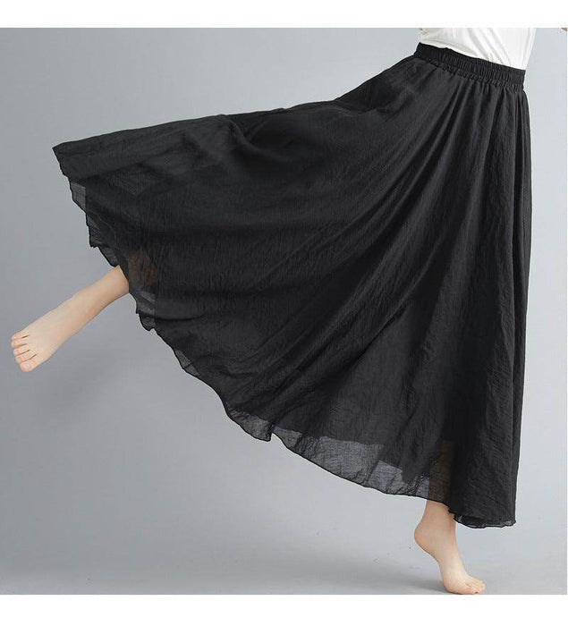 Lady Literature Plus Size Cotton And Linen Skirt - Magellan Fashion Shop