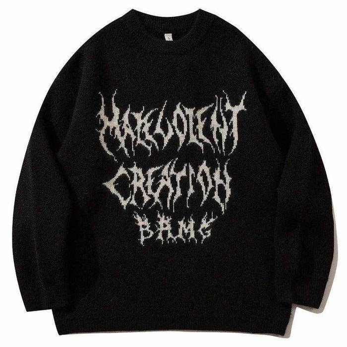 Graffiti Knitted Sweaters Men Hip Hop Print Setwear Jumper - Magellan Fashion Shop