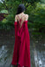 Luxury Senior Sense Acetate Satin Wine Red Bride Wedding Photo Gown Woman - Magellan Fashion Shop
